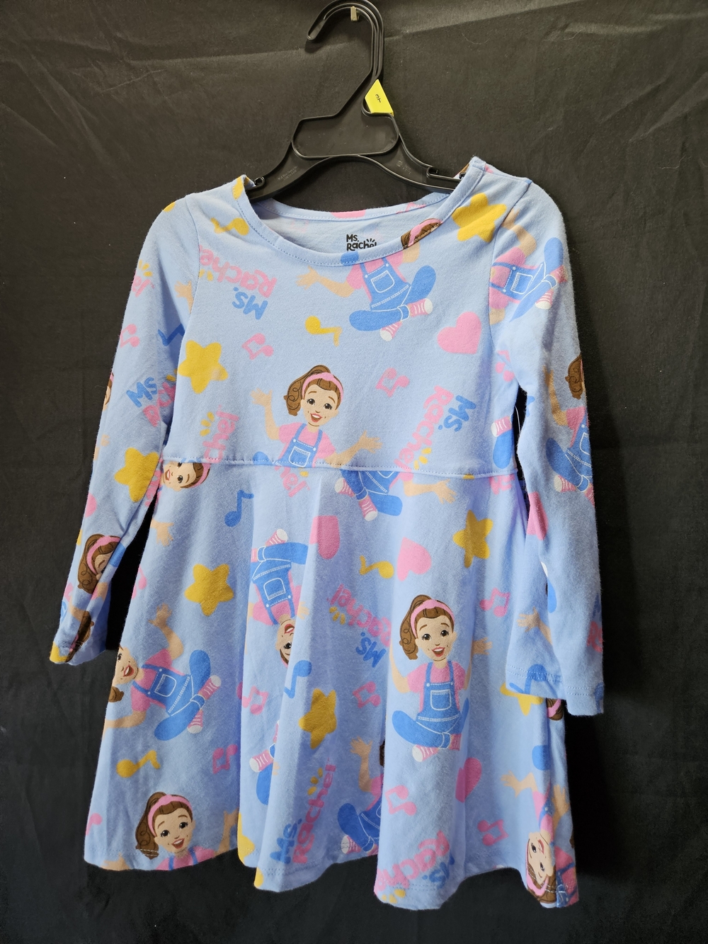 Rachel Light Blue Dress with Pink and Yellow Accents